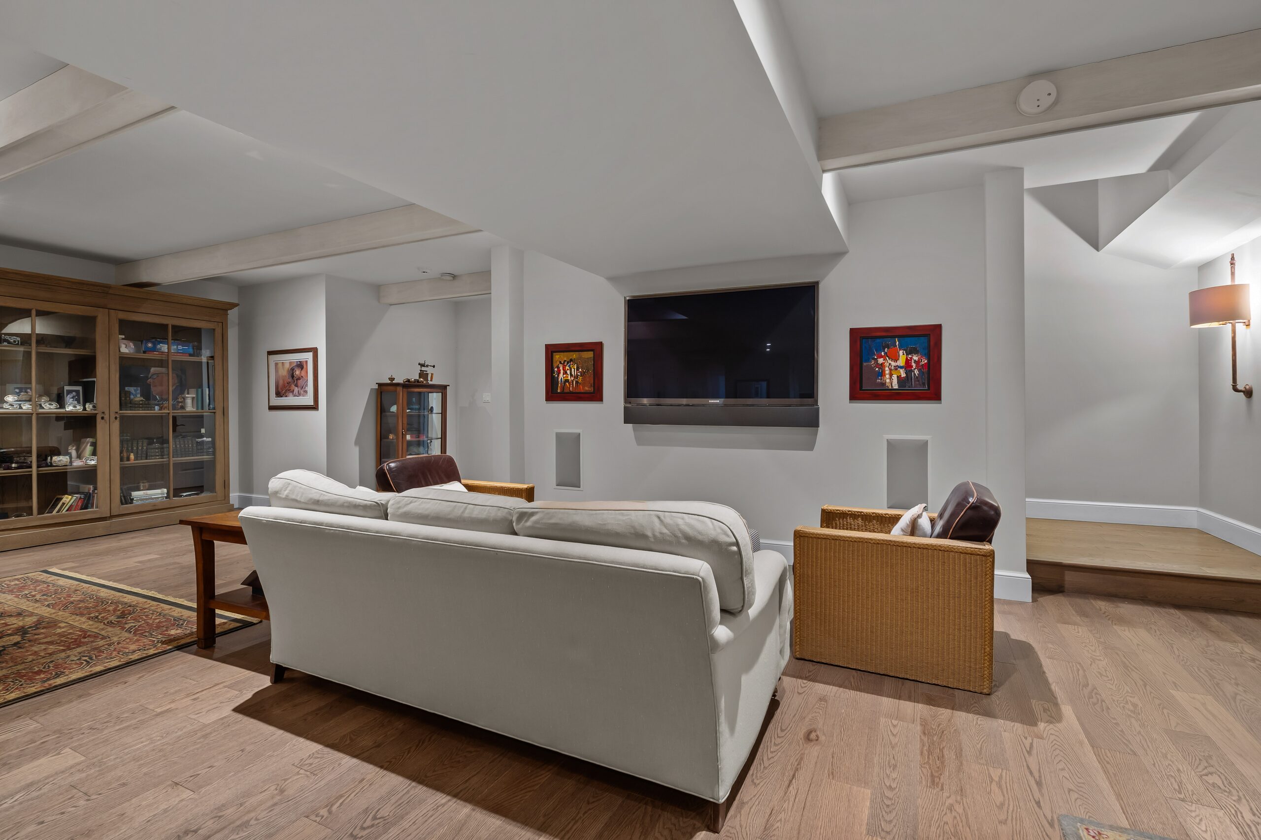 Lower level media room